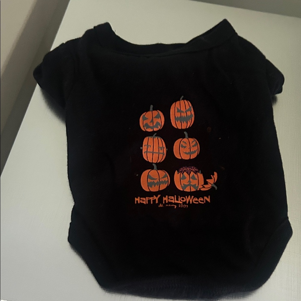 Halloween Pumpkin Dog Costume - Black and Orange